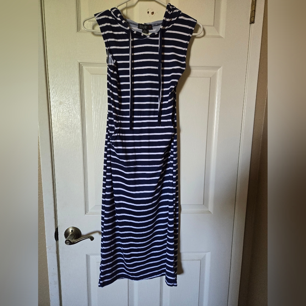 NWOT Stripped Hoodie Dress